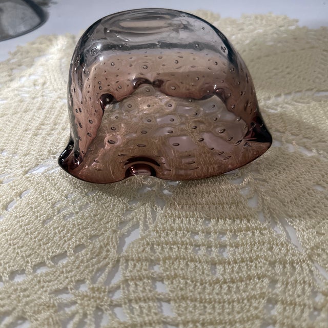 Gemstone Marani Murano Mid-Century Hand Blown Ashtray For Sale - Image 7 of 8