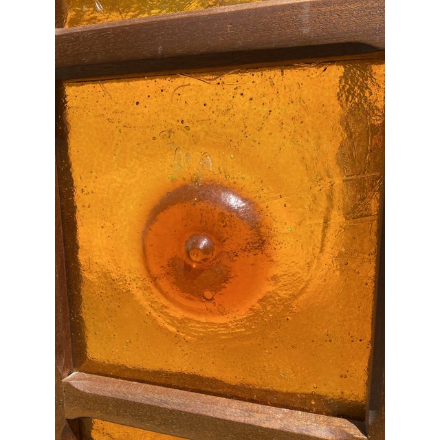 Monumental Architectural Amber Glass Panel by Vidrios Gordiola, Spain, 1970 For Sale - Image 4 of 8