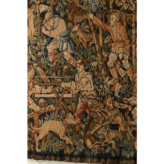 Vintage Wall Tapestry, France For Sale - Image 13 of 14