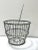 1920s Antique Zinc Wire Egg Gathering Basket With Handle For Sale - Image 4 of 8