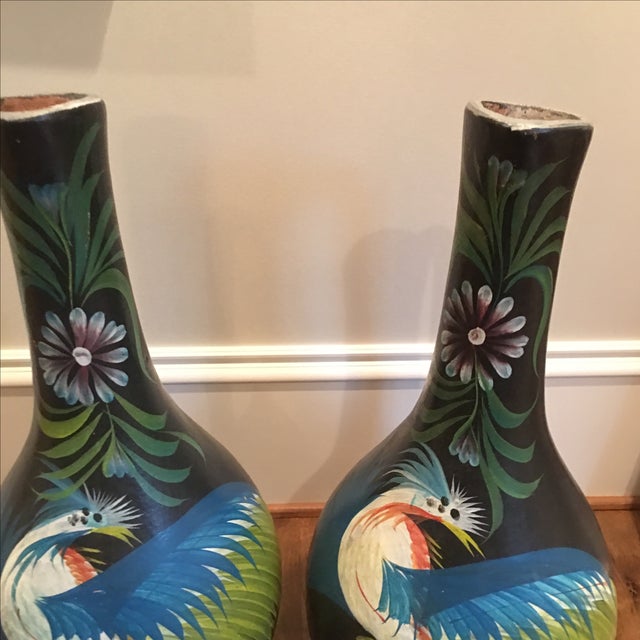 Antique Latin American Pottery Floor Vases Pair Chairish