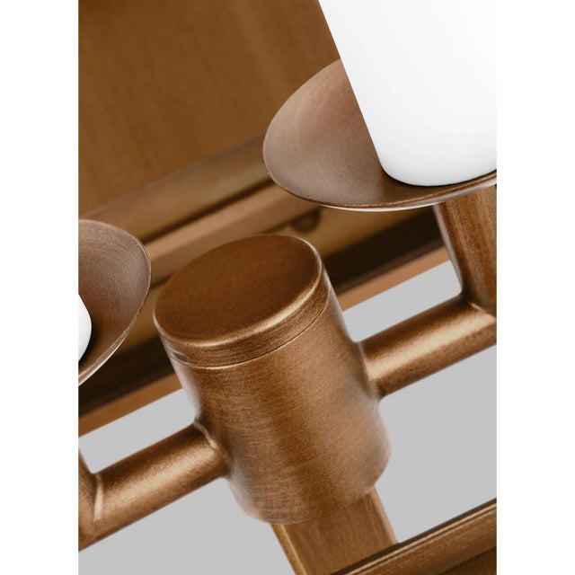 Chapman & Myers by Visual Comfort Studio Hyannis Small Wall Lantern, Natural Copper For Sale - Image 4 of 5