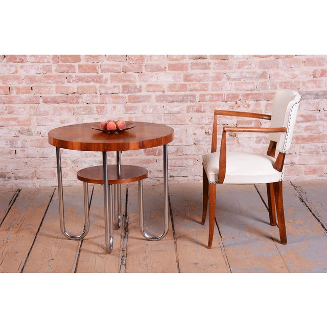 Art Deco Beech Armchair from Jules Leleu, France, 1930s For Sale - Image 13 of 14