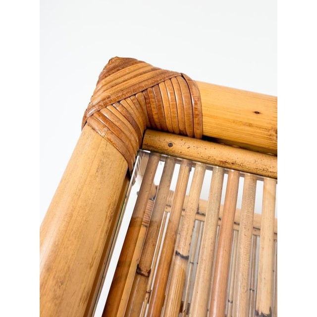 Mid-Century Modern Italian Bamboo Cane and Rattan Bar Cart, 1970s For Sale - Image 15 of 18