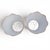 Textile Scalloped Raffia Ditzy Floral Trim Lamp Shades- A Pair For Sale - Image 7 of 9