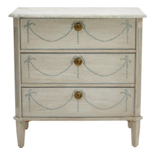 Gustavian Chest of Drawers with Arched Decoration, 1890s For Sale