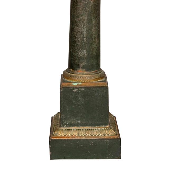 French Tole Columnar Table Lamps - A Pair For Sale In Boston - Image 6 of 13