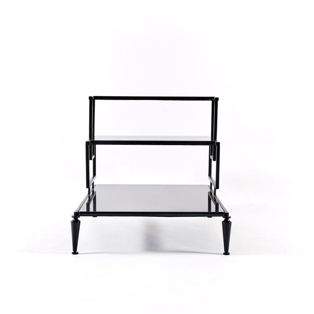 3 Tier Granite & Metal End Table Stone: Black Granite OVERALL: 24"W X 29"D X 25"H