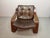 Brown Mid-Century Leather Lounge Chair on Plywood Frame, the Netherlands 1970s For Sale - Image 8 of 10