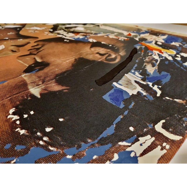 Contemporary Mimmo Rotella, Tonight the Sun will Rise, 1997, Silkscreen and Collage For Sale - Image 3 of 6