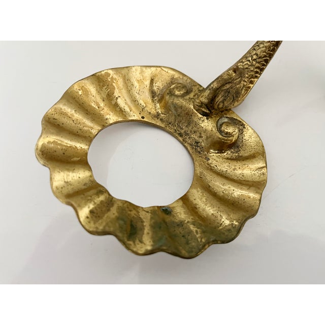 Vintage Koi Fish Wall Mount Brass Soap Holders, Pair For Sale - Image 11 of 11