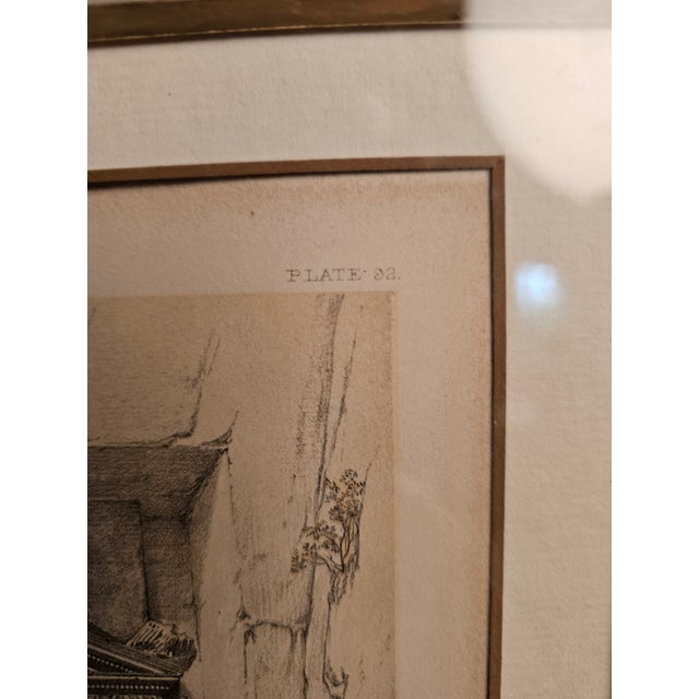 Printmaking Materials El Khasné, Petra (Plate 92) — David Roberts, 1856 | Original Antique Lithograph For Sale - Image 7 of 12