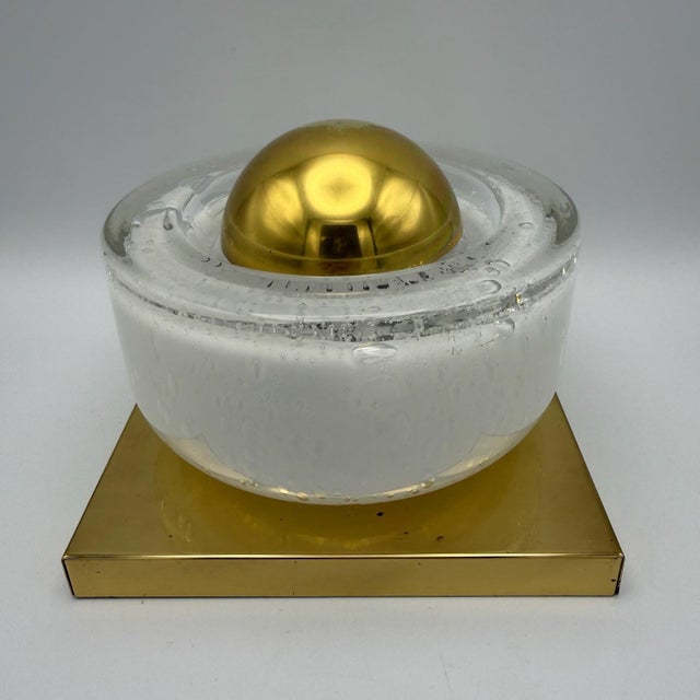 Model 2941 Wall Light in Brass and Bubble Glass from Glashütte Limburg, 1970s For Sale - Image 12 of 12