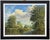 Textile English Countryside Oil Painting with Thatched Cottage, River & Cows Grazing 1985 Circa For Sale - Image 7 of 15