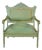 Antique Victorian French Country Louis XV Style Green Painted Settee Bench For Sale