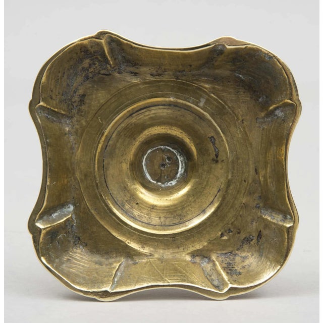 Mid 18th Century Antique Queen Anne Period Brass Candle Snuffer For Sale - Image 5 of 6