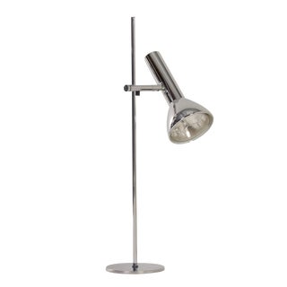 Table Lamp in Chromed Metal from Hustadt Leuchten, 1970s For Sale