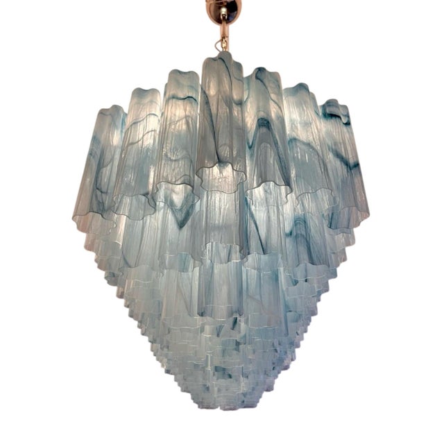 Blue Murano Glass Pendant Light from Justfurnituress SRL For Sale - Image 9 of 13