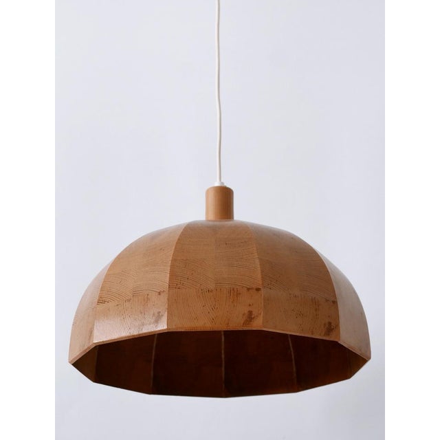 Mid-Century Modern Pine Wood Pendant Lamp, Sweden, 1960s For Sale - Image 9 of 18