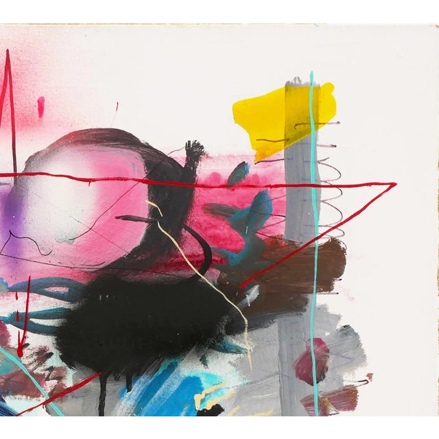 Abstract 2022 "Jazz Study Volume One" Colorful Abstract Mixed Media Painting by David Hardaker For Sale - Image 3 of 13