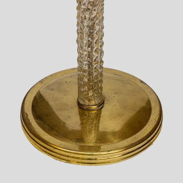 Brass and Glass Floor Lamp from Seguso Vetri D'Arte, 1950s For Sale - Image 3 of 7
