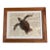 Vintage Sea Turtle Script Art Print in Fluted Wooden Frame For Sale