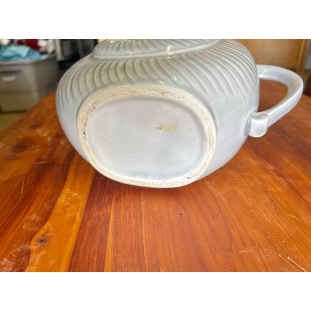 Mid-Century Modern Vintage Ceramic Snail Shell Pitcher For Sale - Image 3 of 4