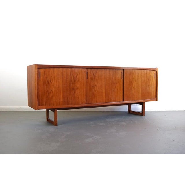 Wood Mid-Century Modern Teak Danish Sled Base Sideboard/Credenza For Sale - Image 7 of 7