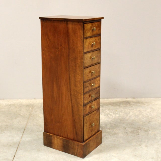 Antique Bedside Table in Walnut, 1900s For Sale - Image 3 of 9
