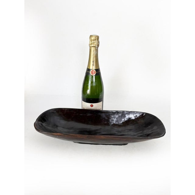 Rustic Wooden Fruit Basket with Antique Patina, France, 1960 For Sale - Image 3 of 9