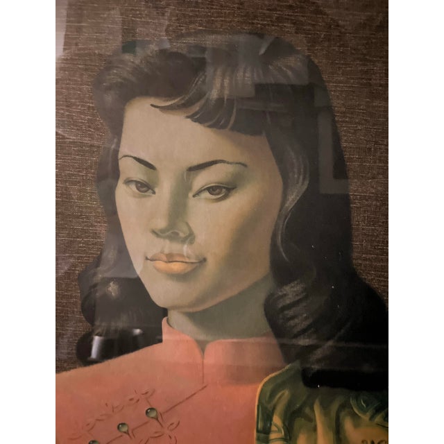 Original 1960’s Vladimir Tretchikoff Lithograph - “Green Lady” For Sale In New York - Image 6 of 6