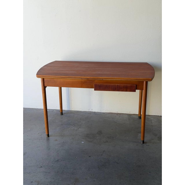 1960s Mid Century Danish Teak Extendable Dining Table With Drawers 1960s For Sale - Image 5 of 10
