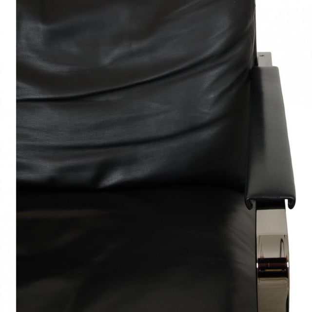 Black Conversation Chair in Black Leather by Preben Fabricius For Sale - Image 8 of 17