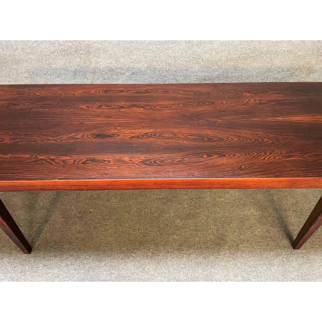 Haslev Mobelsnedkeri Vintage Danish Mid Century Modern Rosewood Coffee Table by Severin Hansen Jr for Haslev Mobelsnedkeri For Sale - Image 4 of 11