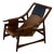 Attributed Liceu De Artes E Oficios Cognac Leather Lounge Chair and Ottoman, Brazil 1960s For Sale