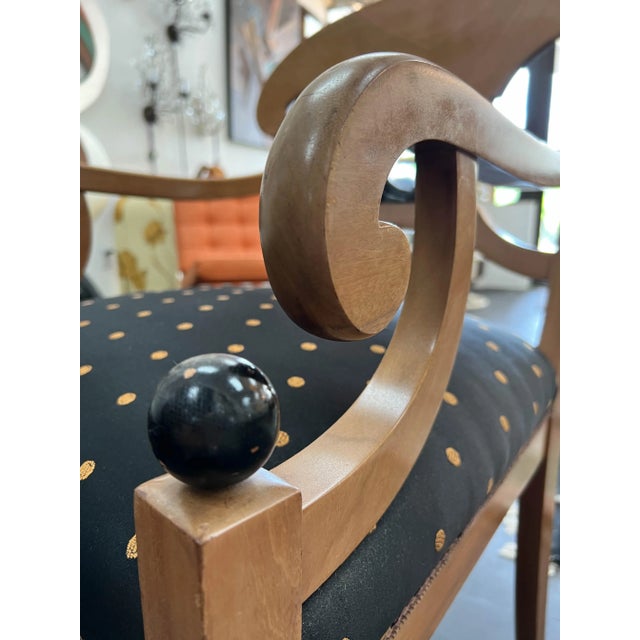 Camel Pair of 1980s Biedermeier Style Accent/Side Chairs For Sale - Image 8 of 13