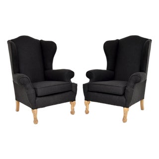 Vintage Wing Back Armchairs from Hille, 1920s, Set of 2 For Sale