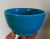 Antique 19th Century Bright Peacock Blue Peking Glass Footed Bowl For Sale - Image 4 of 13