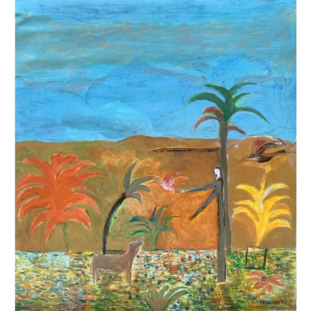 Iszchan Nazarian, Saint Francis, Acrylic on Canvas, 1993 For Sale - Image 6 of 6