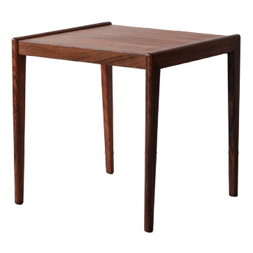 Mid-Century Danish Rectangular Rosewood Side Table, 1960s For Sale