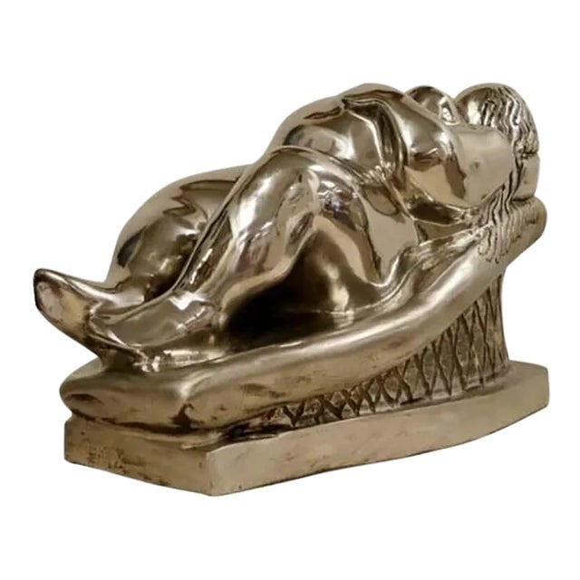 1990s "Little Goddess" Stainless Steel Table Sculpture by Jerry Soble For Sale