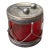 Vintage Glass Drum Lidded Jar For Sale