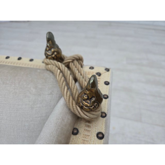 Mid-Century Modern Danish 2-Seater Drop Arm Spanish Sofa in Velour, 1970s For Sale - Image 3 of 18