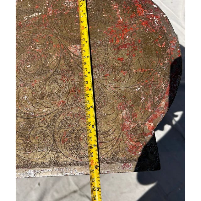 Antique Hand Carved Florentine Scrolled Side Table For Sale - Image 4 of 10