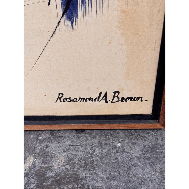 Rosamond A. Brown Abstract Mixed Media Painting, Framed For Sale - Image 9 of 12
