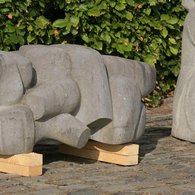 Stone Jan Keustermans, Abstract Sculpture, Belgian Blue Stone For Sale - Image 7 of 16