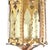 Spanish Revival Brass Lantern With Amber Glass Panels – Addison Mizner Gothic Mediterranean Pendant Light For Sale - Image 14 of 15