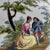 Gold Large 19th Century Hand-Painted Yellow Ground Watteau Porcelain Vases from Dresden, Set of 2 For Sale - Image 8 of 14