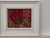 Ameryllis Study 2 - Miniature Abstract Floral Canvas Art by Contemporary British Artist, Angela Wakefield Art measures 12...