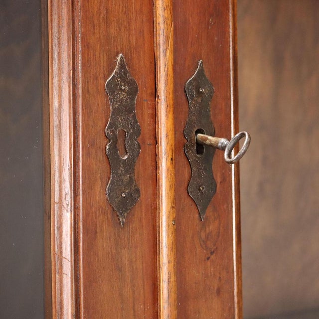 Wood Antique Cupboard in Walnut Veneer, Italy, 20th Century For Sale - Image 7 of 14